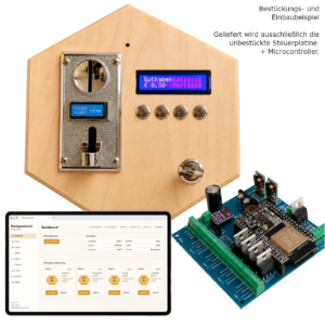 Frontplatte, Elektronik und Steuerungsplatine des Honigautomaten