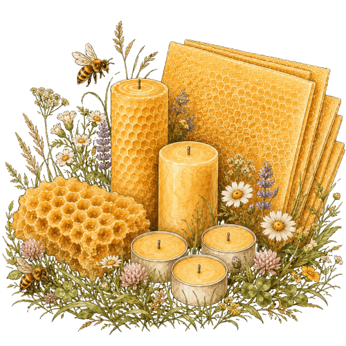 Verschiedene Produkte aus Bienenwachs